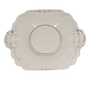 Heisey & Company Glass Platter with Handles 12 Inches